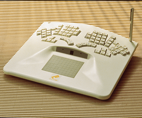 A wild Japanese split keyboard from the 90s that was used with the TRON operating system.