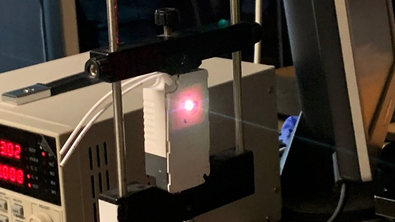 Custom built RGB laser firing beam