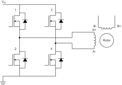 Bipolar Stepper Motor Driving Circuit (Credit: Monolithic Power)