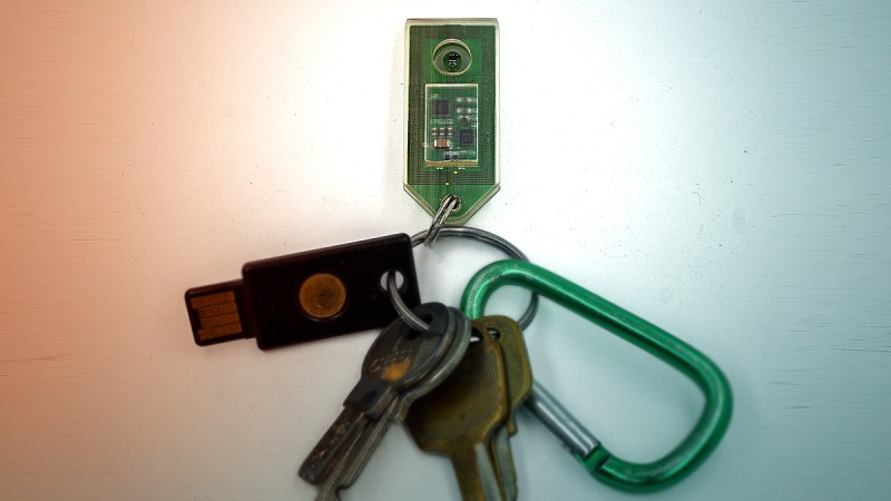 ATTiny NFC Thermometer keychain with keys