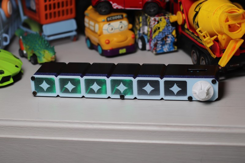 A visual timer for toddlers that uses LEDs that go out.