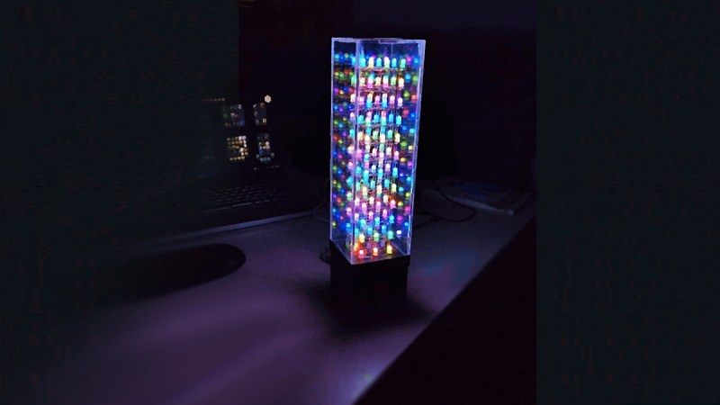 Photo of 3D Tetris LED matrix