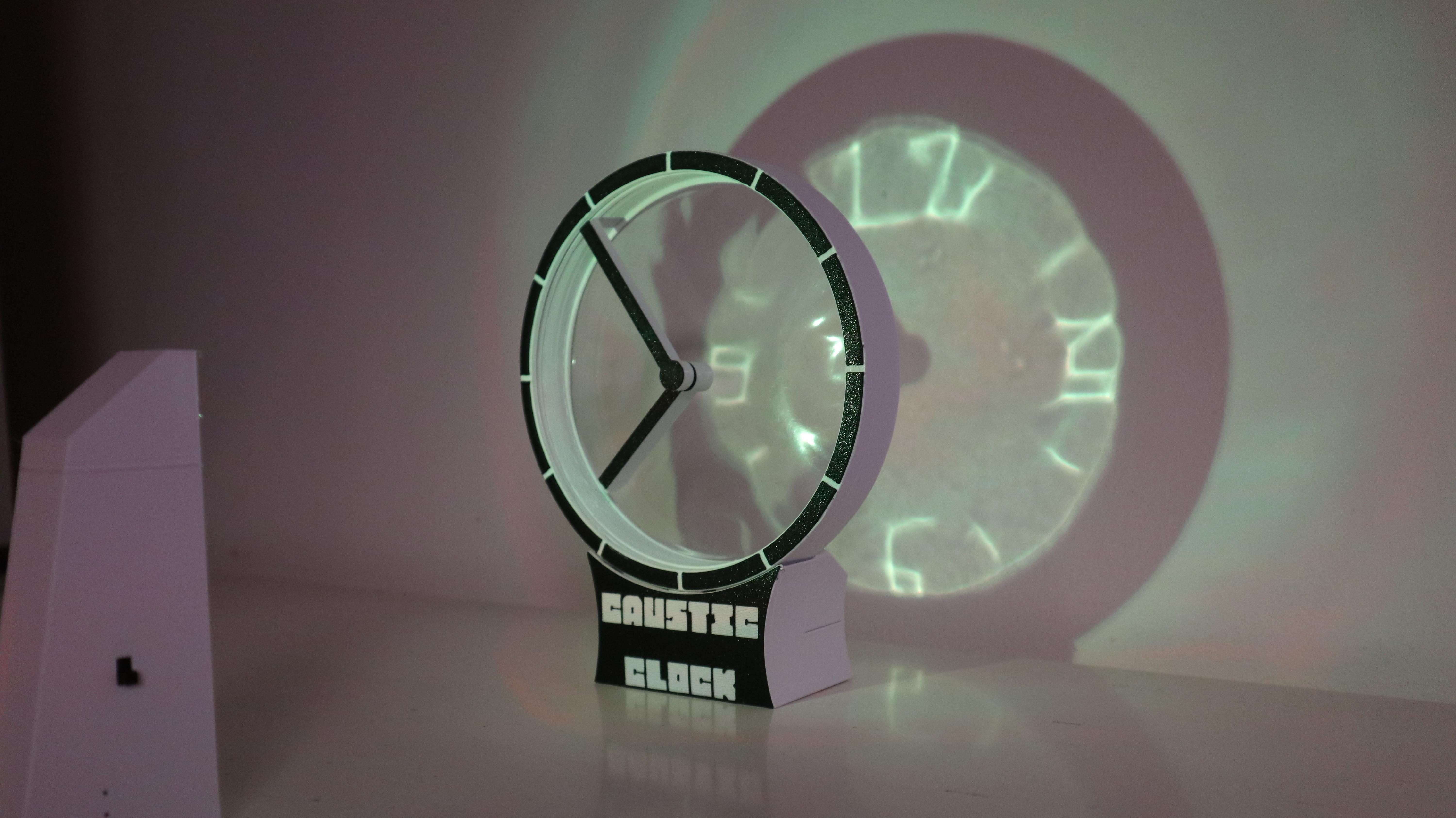 Innovative Clock Uses Printed Caustic Lens