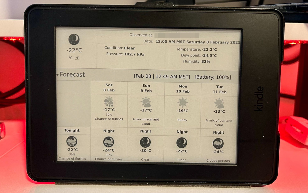 Shelved Kindle Gets New Life as Weather Display