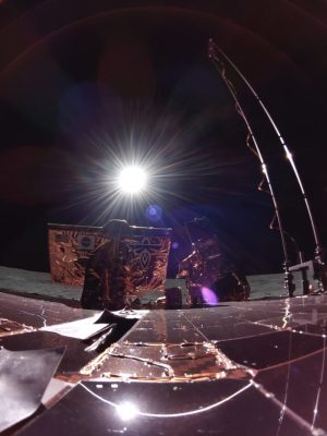 Firefly’s Blue Ghost lander's first look at the solar eclipse as it began to emerge from its Mare Crisium landing site on March 14 at 5:30 AM UTC. (Credit: Firefly Aerospace)