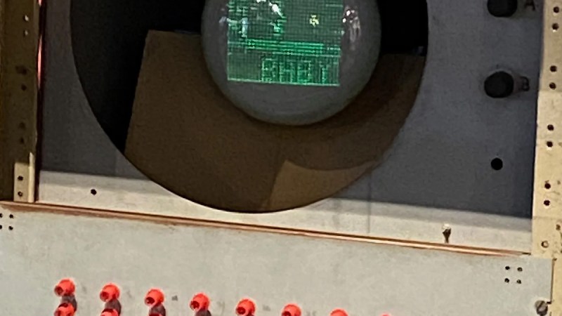 Closeup of the original Manchester Baby CRT screen