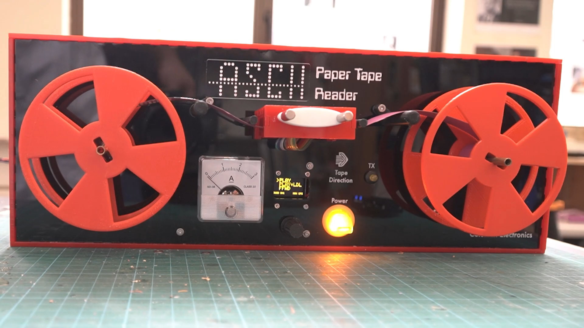 Classy Paper Tape Reader Complements Homebrew Retrocomputer