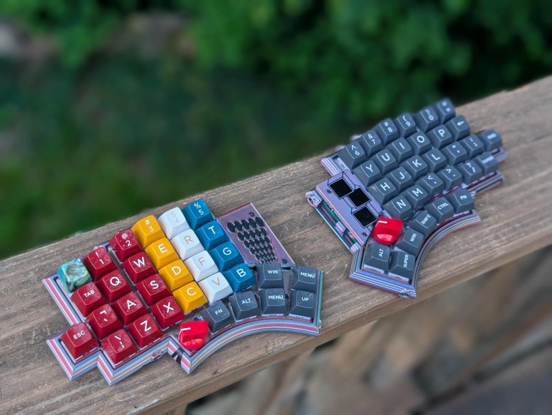A colorful Avalanche keyboard in the 60% style.