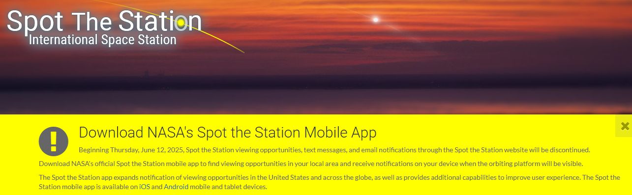 NASA Is Shutting Down The International Space Station Sighting Website