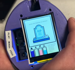 Tamagotchi Torture Chamber displaying Tombstone