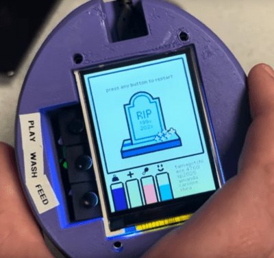 Tamagotchi Torture Chamber displaying Tombstone