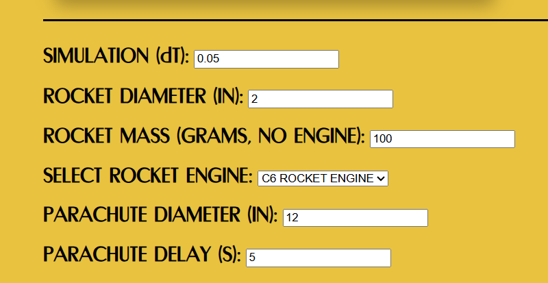 A Simple Simulator For Model Rocket Performance