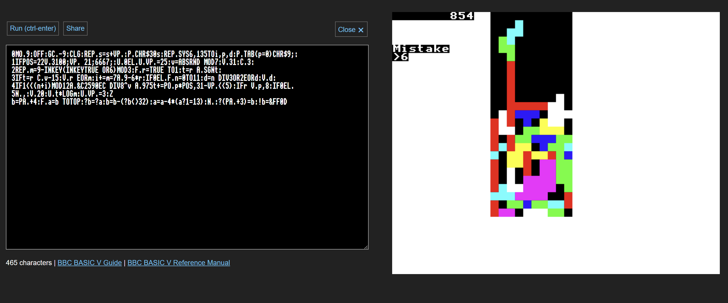 Tetris In A Single Line Of Code | Hackaday