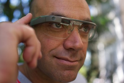 Loïc Le Meur showing off the Google Glass Explorer Edition in 2013. (Credit: Loïc Le Meur)