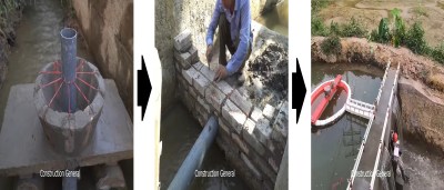 Three stages of the dam construction