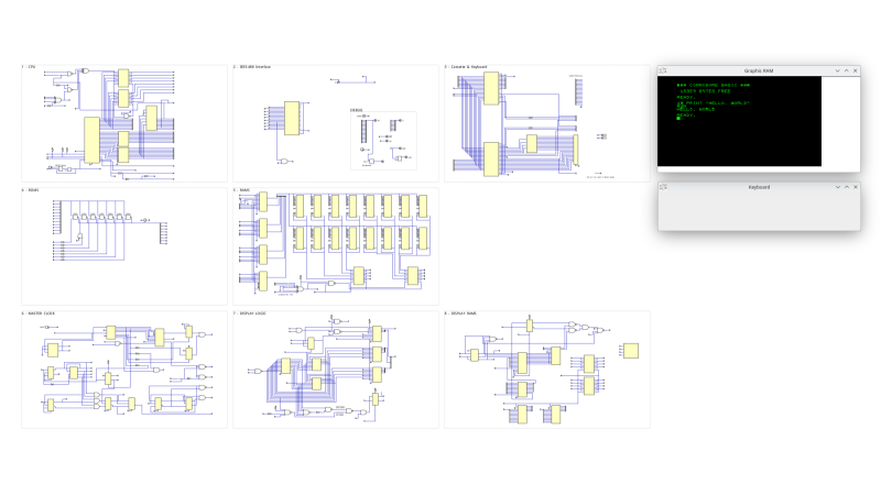 A view of the schematics for each major component.