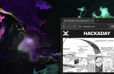 Octos background with hackaday website pulled up