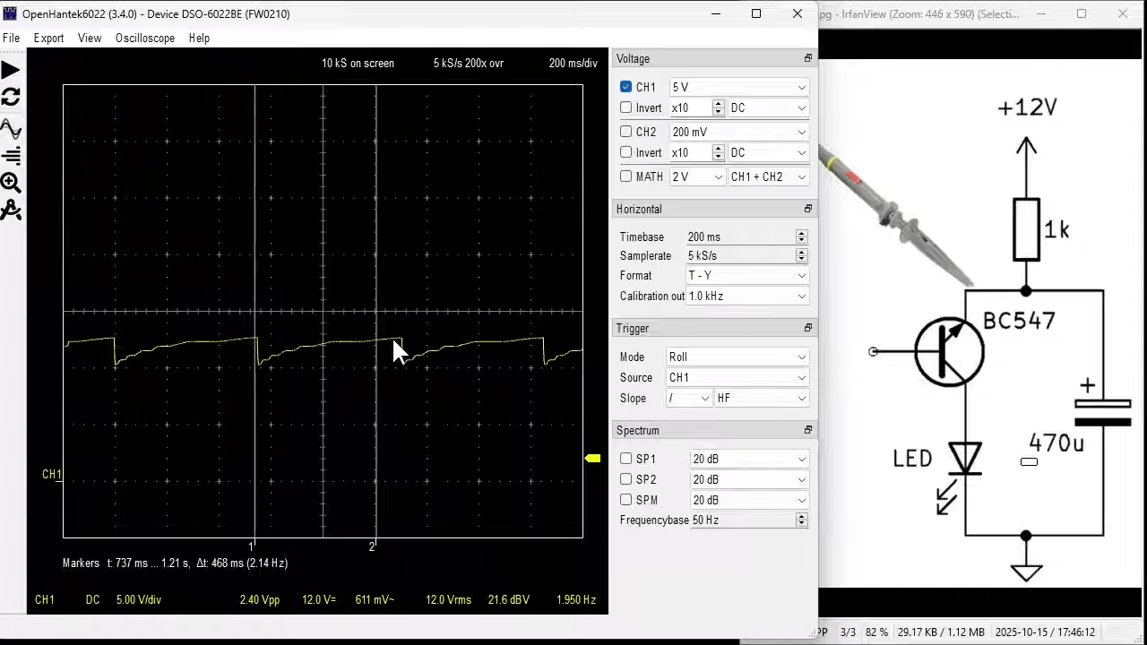 Dirty One Transistor Blink Circuit 1-17 Screenshot (1) | Hackaday