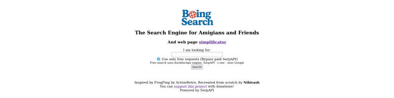 The most exciting search engine 68k can handle.