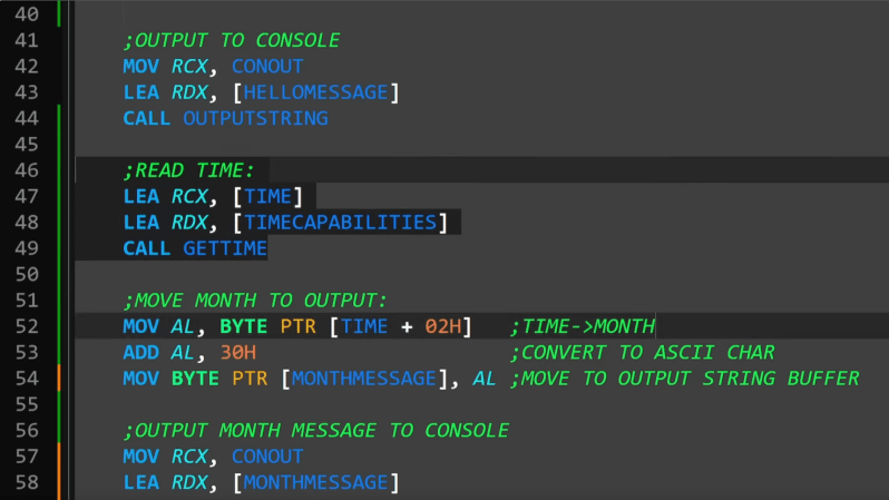 Some assembly code