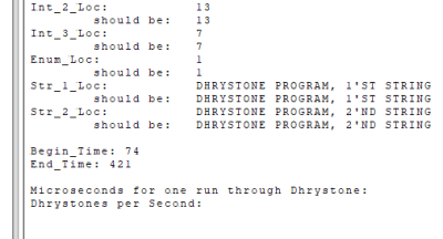 These certainly are Dhrystone results. (Credit: Maya Posch)