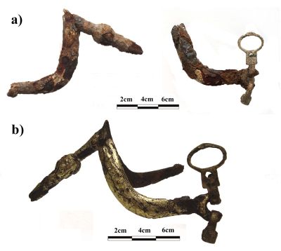 Spanish medieval gilded spur. 13th - 15th century. (Credit: Marco Veneranda, 2016)