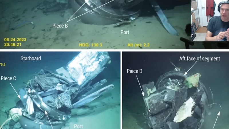 Video stills of submarine hardware