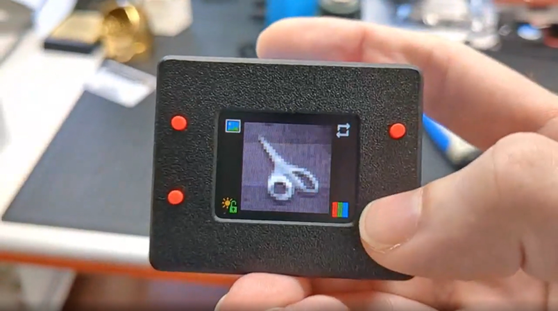 Small camera with greyscale image