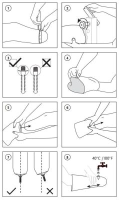 Fitting and care instructions for cushioning and locking prothesis liners. (Credit: Össur)