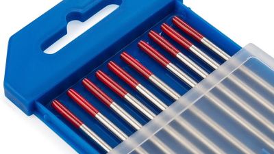 Thoriated tungsten TIG welding rod, with red band. (Credit: Weldguru.com)