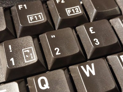 The 1, 2, and 3 keys on a UK keyboard.