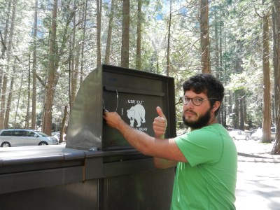 The bear-proof garbage bins at Yosemite National Park. (Credit: detourtravelblog)