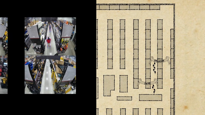 The map in action, along with a sample of the video feeds.