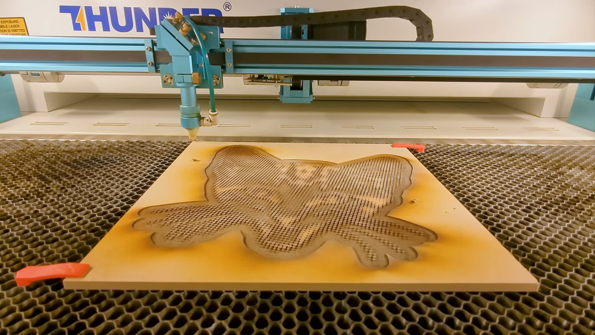 Laser Cutter Plus CYMK Spraypaint Equals Full-Color Prints