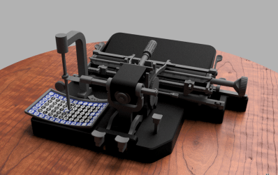 A 3D printed version of the AEG Mignon 4 index typewriter!