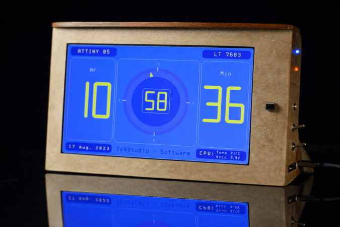 The clock demo on display