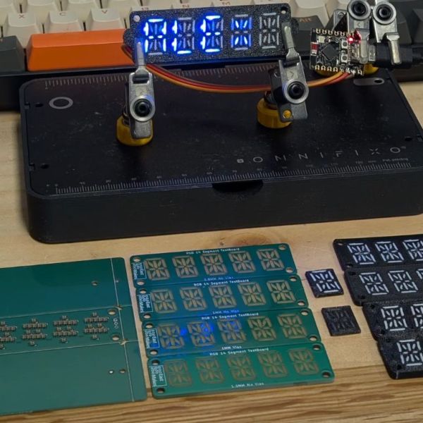 Designing A Compact RGB 14-Segment Display | Hackaday