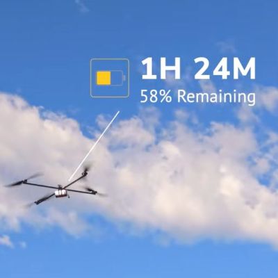 Keeping an eye on remaining battery charge. (credit: Luke Maximo Bell, YouTube)