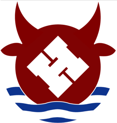 The Oxford Hackspace logo, a diagonal H on an ox-head circle.