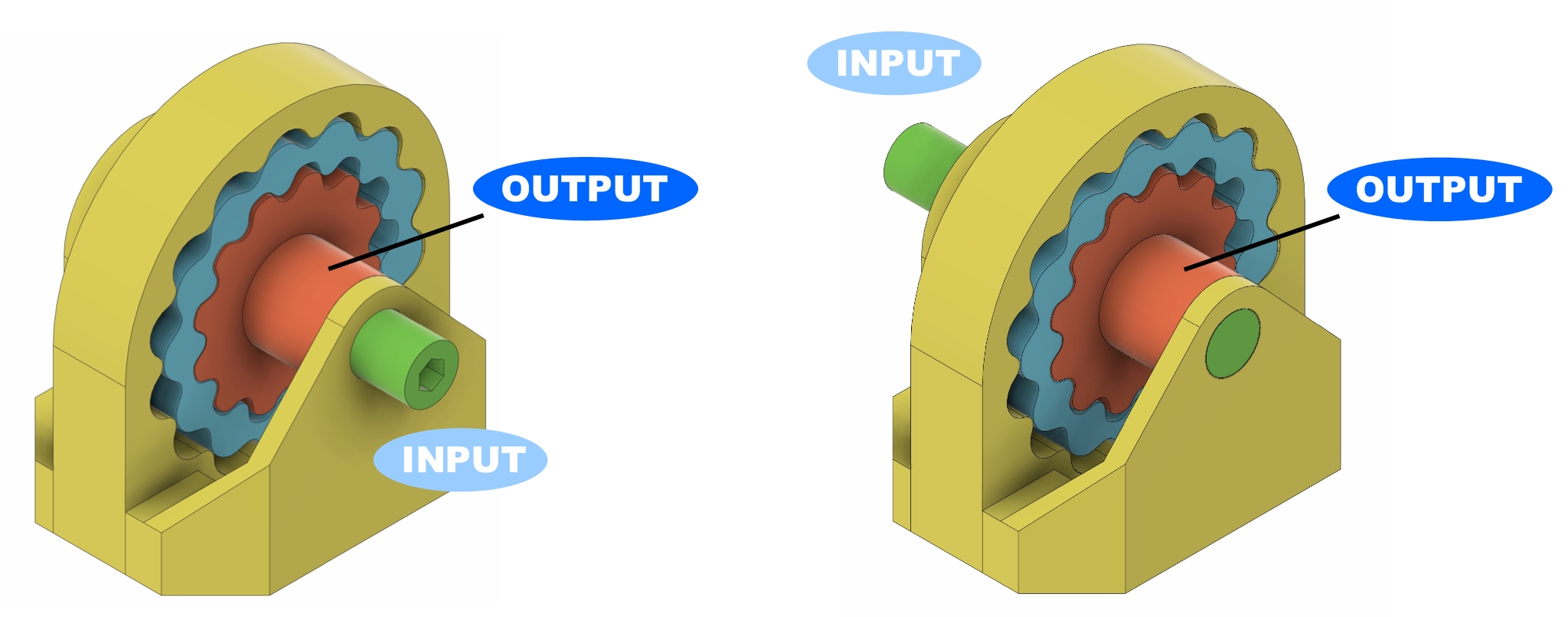 3D Printing a Harmonic Pin-Ring Gearing Drive