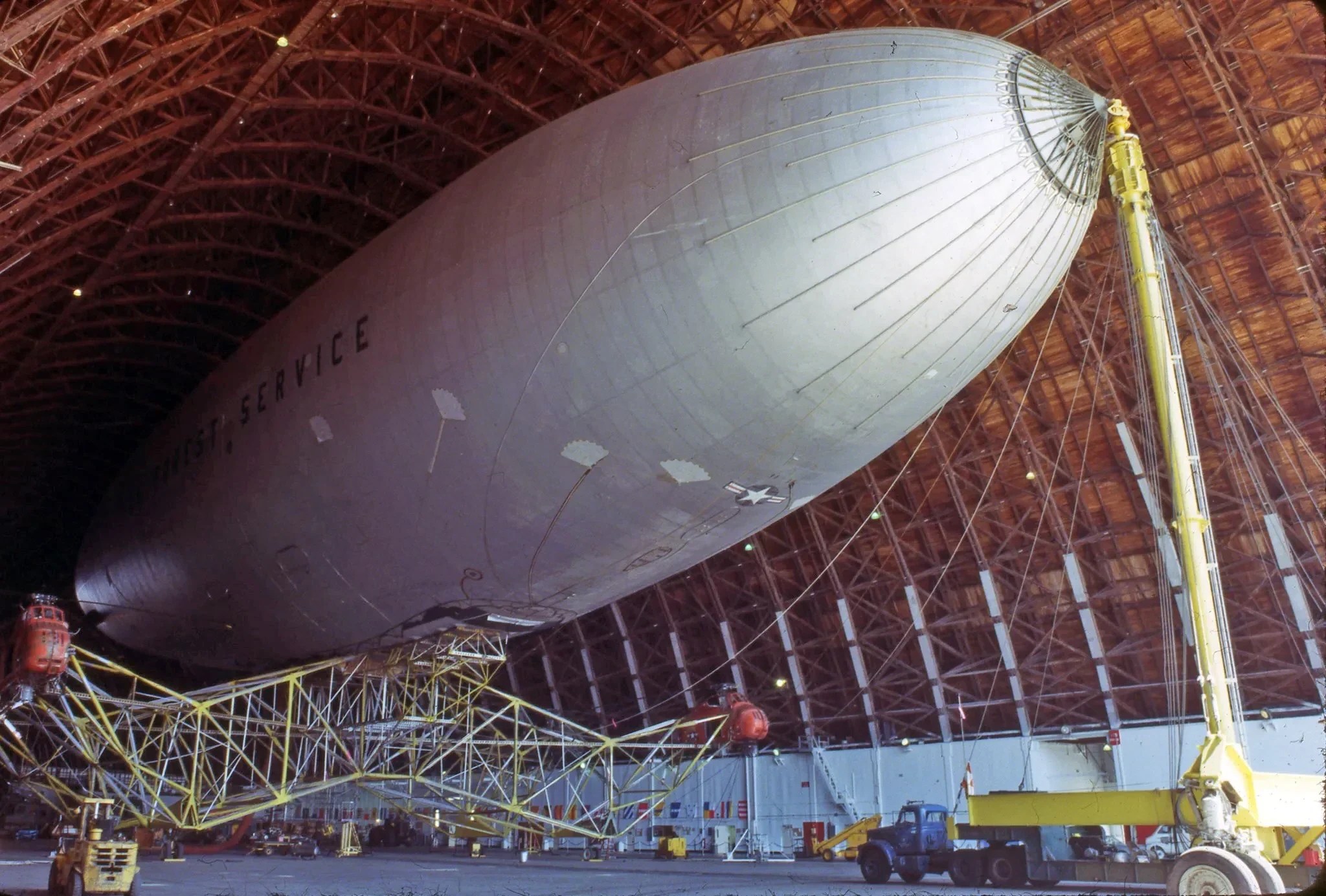 The PA-97 in its hanger at Lakehurst