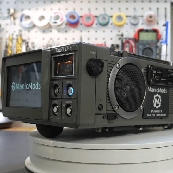 hackaday.com - Bryan Cockfield - Audio-Forward Case Mod Of Classic 90s Portable TV