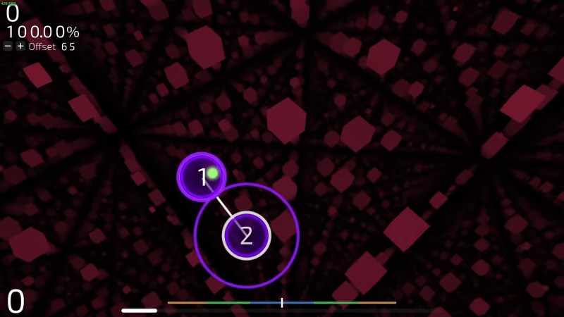 It looks like osu!, but it's actually Trombone Champ