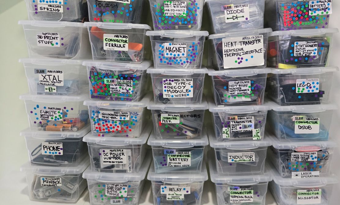 Tracking Parts Box Usage With Stickers