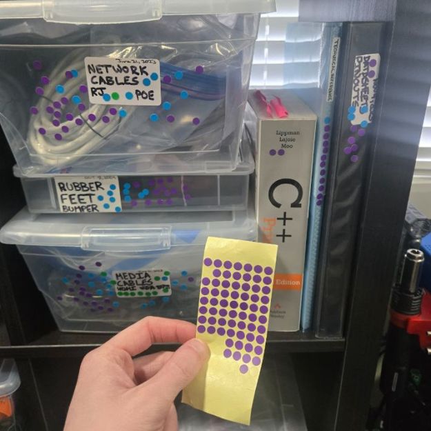 Tracking Parts Box Usage With Stickers | Hackaday