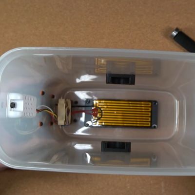 Inside DIY Filament Drying Box V2 Component