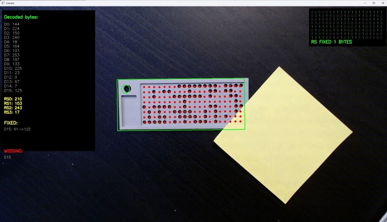 What a punch card looks like to openCV