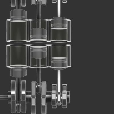 Achates opposed-piston design. (Source: driving 4 answers, YouTube)
