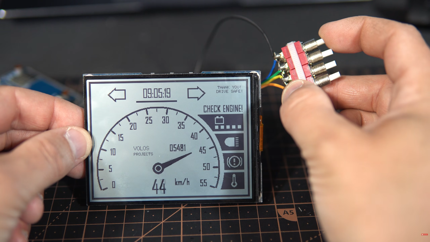 Ebike Display Uses Reflective LCD