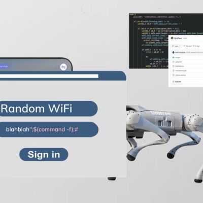 Arbitrary command execution with the Wi-Fi password. (Credit: Benn Jordan)